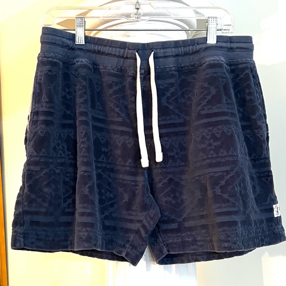 Chubbies Terry Fleece Lounge Shorts Size XL Blue Aztec Diamond Pattern - Cozy - Picture 1 of 7